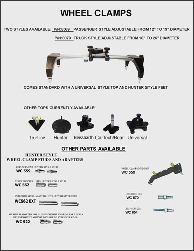 Wheel Clamps adapter accessories