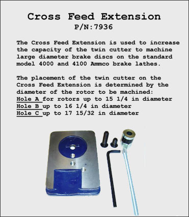 Cross Feed Extension Adapter Accessories