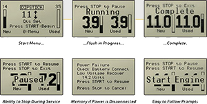 735 series flow dynamics transmission menu